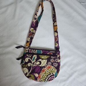 Vera Bradley Purple and Green Floral Crossbody Bag